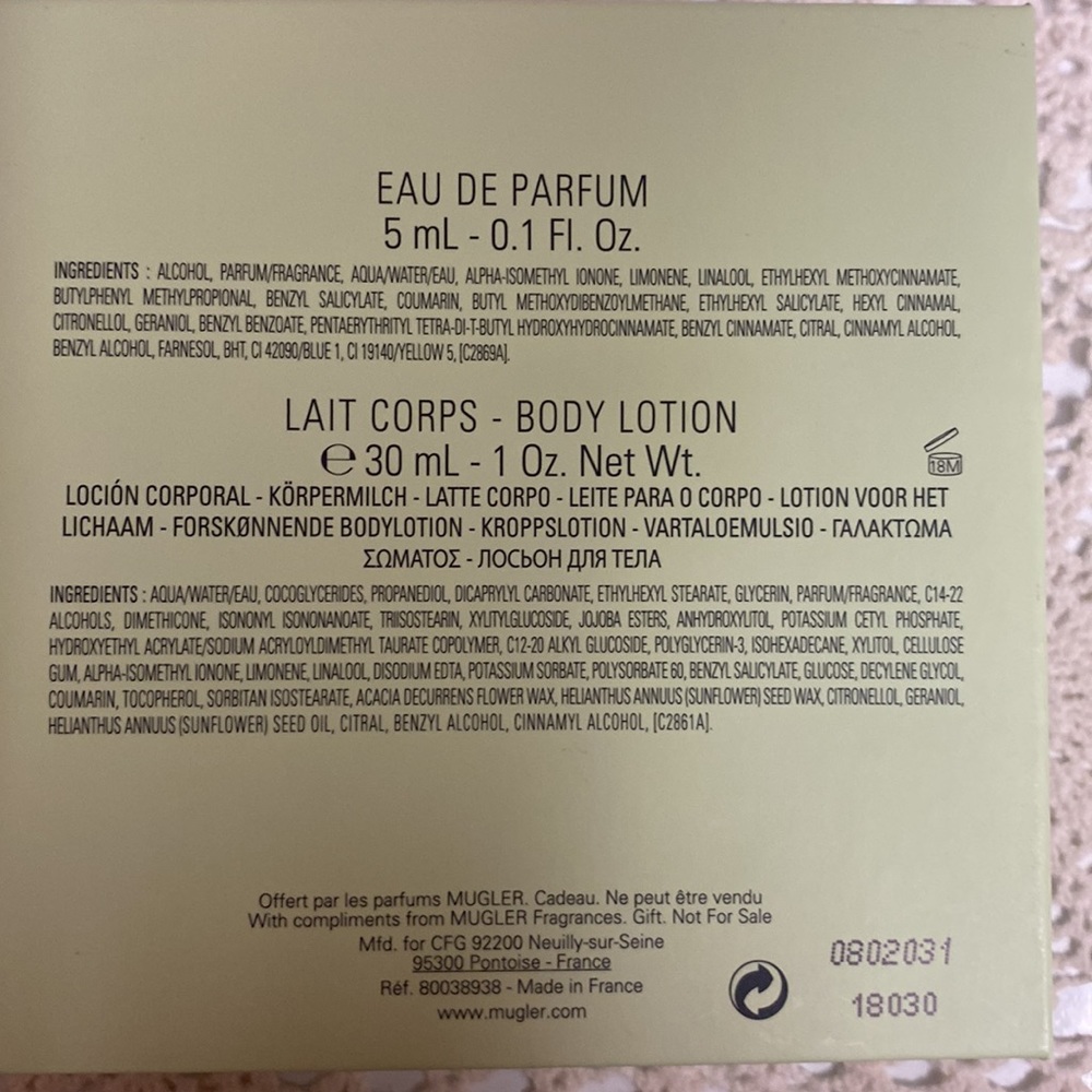 Aura MUGLAR MINIATURE AND LOTION - Picture 6 of 7